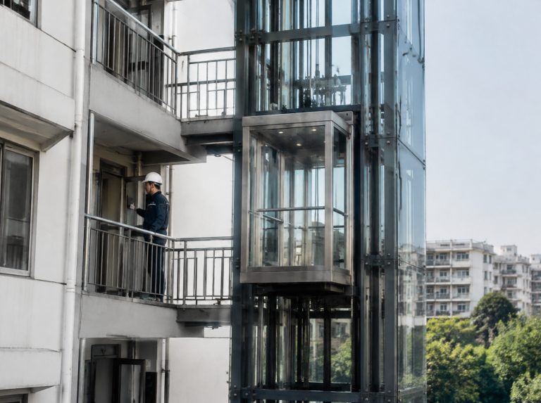 中卫旧楼加建观光电梯